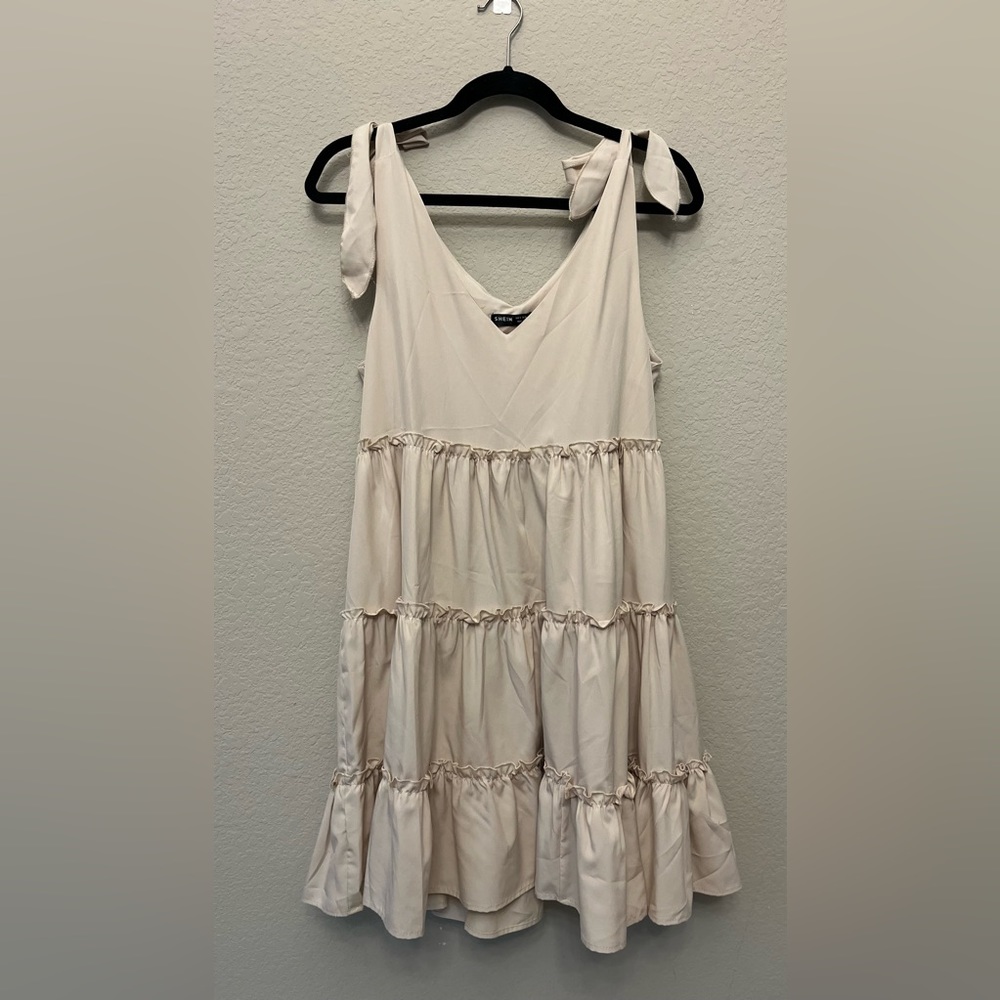 SHEIN sleeveless dress, Cream, Small
